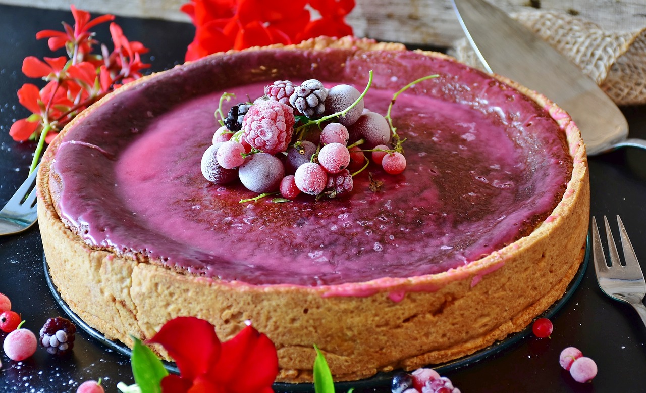 Cheesecake à la purée de fruits rouges sans cuisson